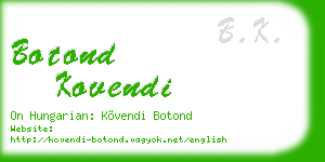botond kovendi business card
